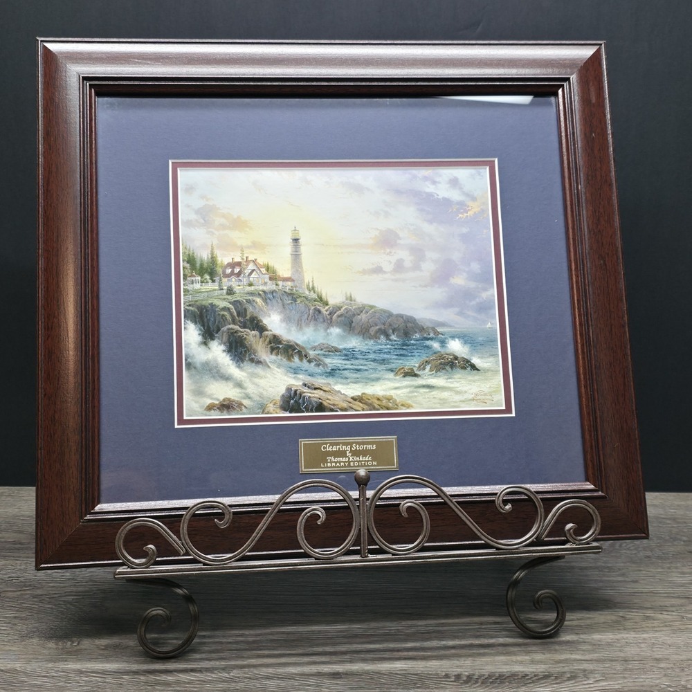 Thomas Kinkade Clearing Storms Library Edition‎ Framed Print 18x16 COA New